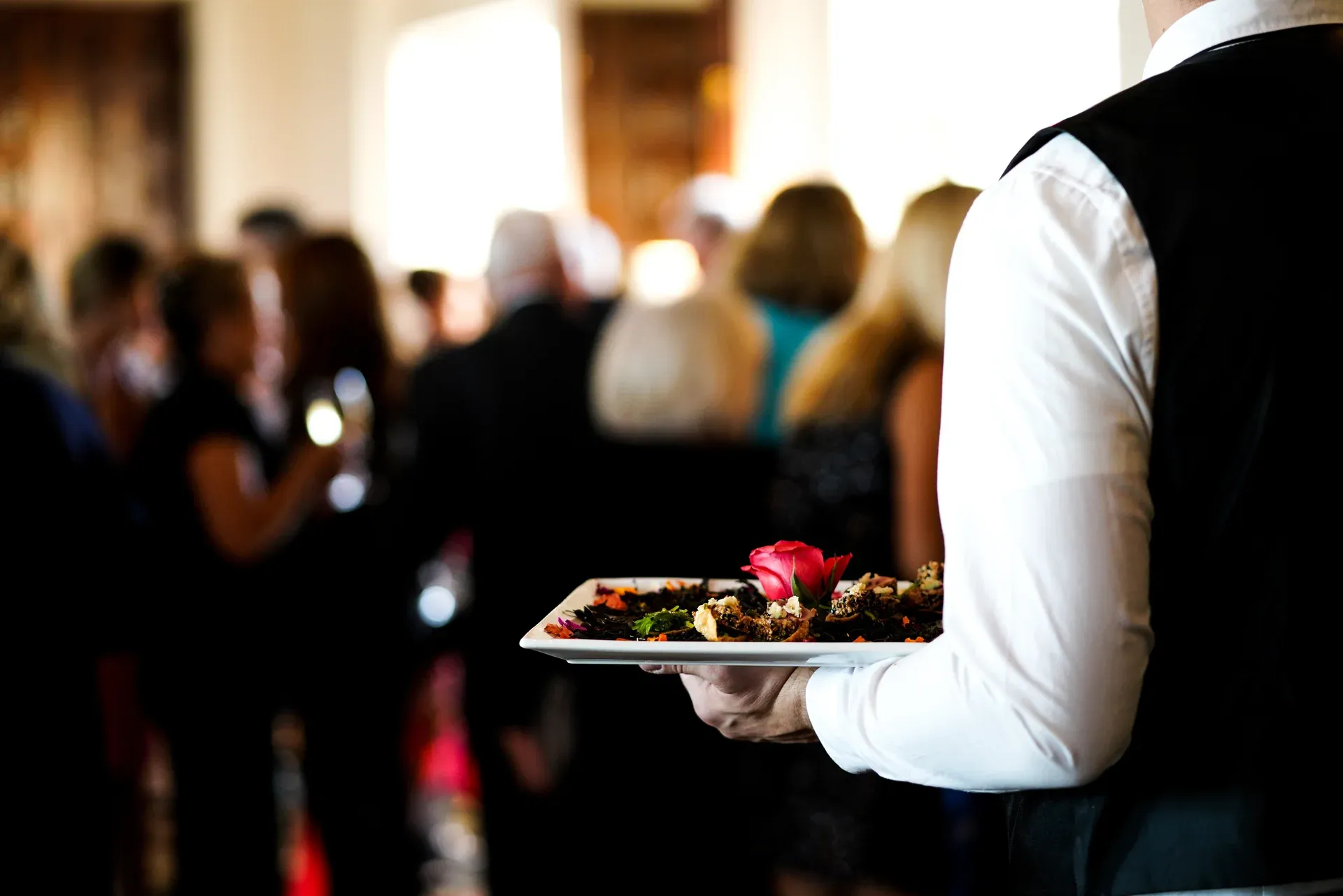 Professional catering staff delivering exceptional service